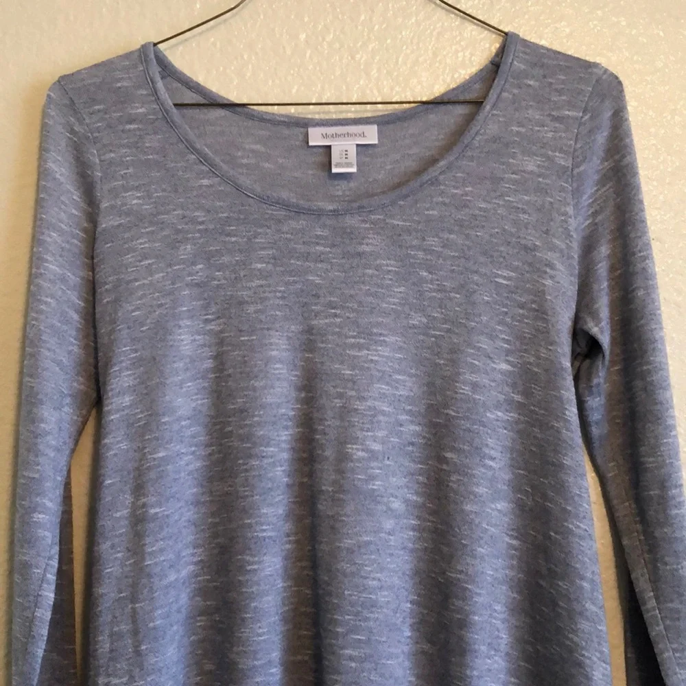 Motherhood Maternity Gray & Plaid Blouse size M - Picture 5 of 7